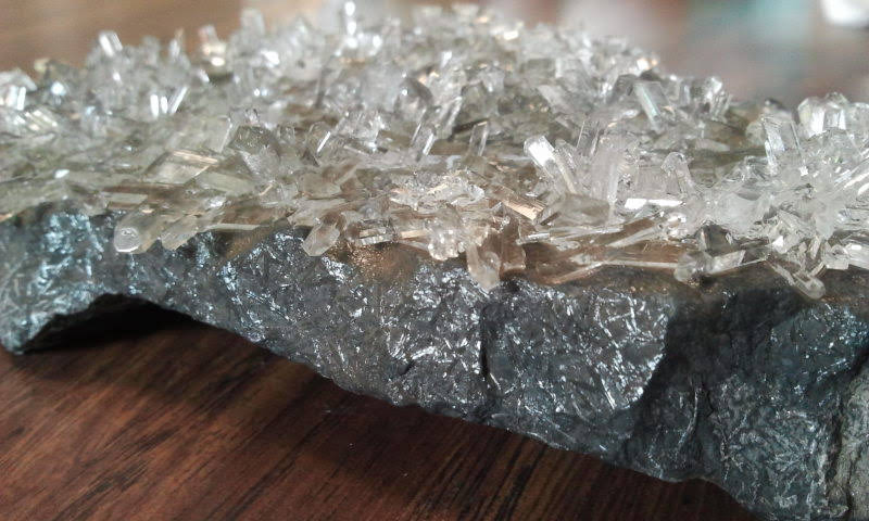Epsom salt on a rock